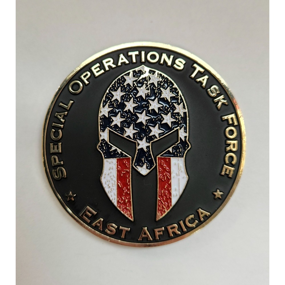 Joint Special Operations Task Force East Africa Spartan Helmet‎ Challenge Coin
